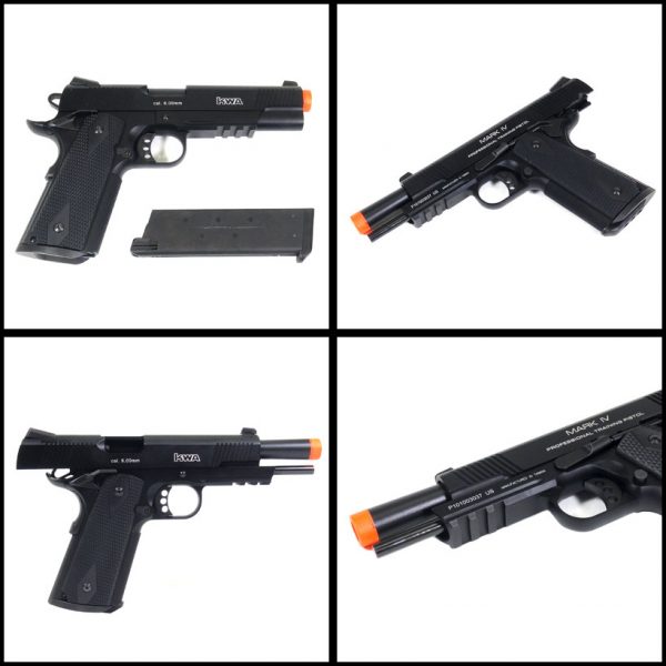 See Airsoft Pistol 2 Green Gas KWA M1911 Mark IV PTP Pistol FPS-415 Blowback Airsoft Gun
