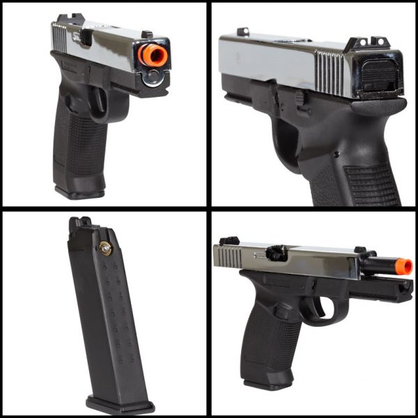 See Airsoft Pistol 2 Green Gas Luxair HG-189 FPS-300 Full Metal Blowback Airsoft Pistol