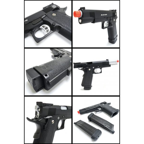 See Airsoft Pistol 2 Green Gas SOCOM Gear Black Ops Pistol FPS-415 Blowback Airsoft Gun