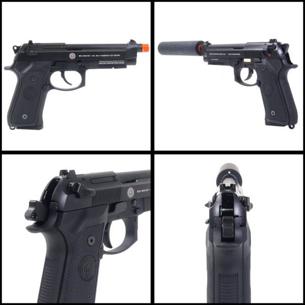 See Airsoft Pistol 2 Green Gas SOCOM Gear M9A1 Tactical Black Pistol FPS-415 Blowback Airsoft Gun