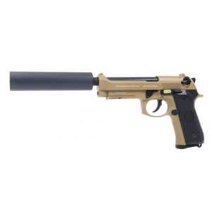 See Airsoft Pistol 1 Green Gas SOCOM Gear M9A1 Tactical Tan Pistol FPS-415 Blowback Airsoft Gun