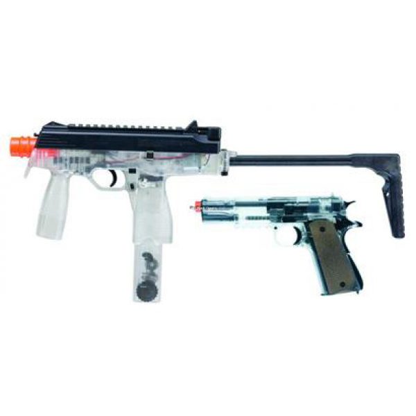 See Airsoft Rifle 1 Combat Zone Action Kit Electric Mag-9 FPS-200 SMG And Spring 1911 FPS-250 Pistol Airsoft Guns
