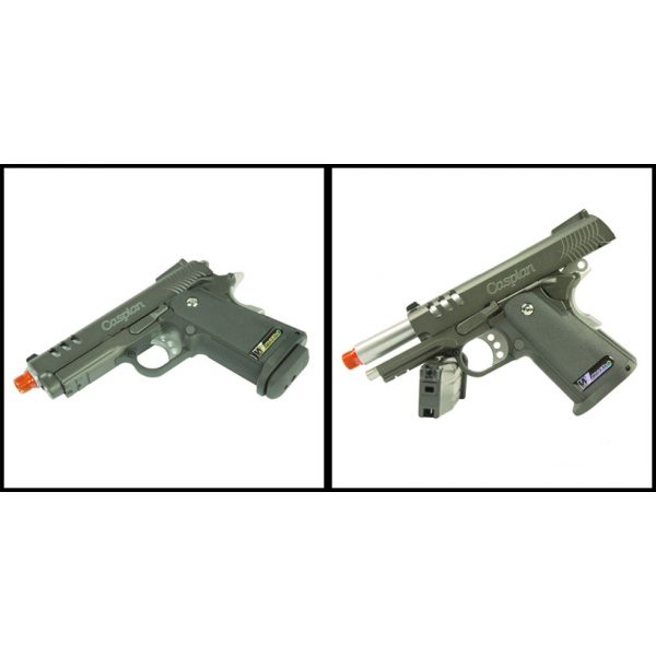 See Airsoft Pistol 2 Green Gas TSD Caspian 3.8 Pistol FPS-400 Full Metal, Blowback Airsoft Gun