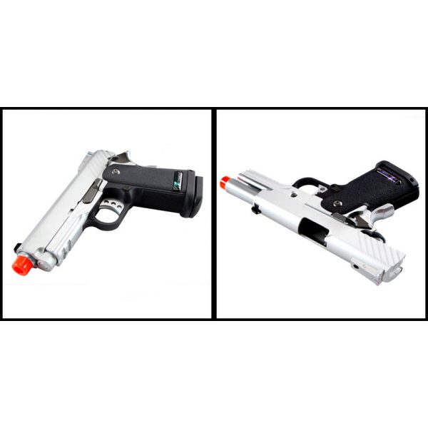See Airsoft Pistol 2 Green Gas TSD Caspian WE Baby Hi-Capa 3.8 Silver FPS-400 Full Metal, Blowback Airsoft Gun