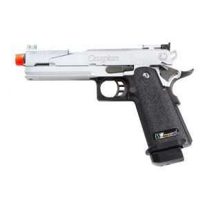 See Airsoft Pistol 1 Green Gas TSD Caspian WE Hi-Capa 5.1 Dragon Silver Pistol FPS-400 Full Metal, Blowback Airsoft Gun