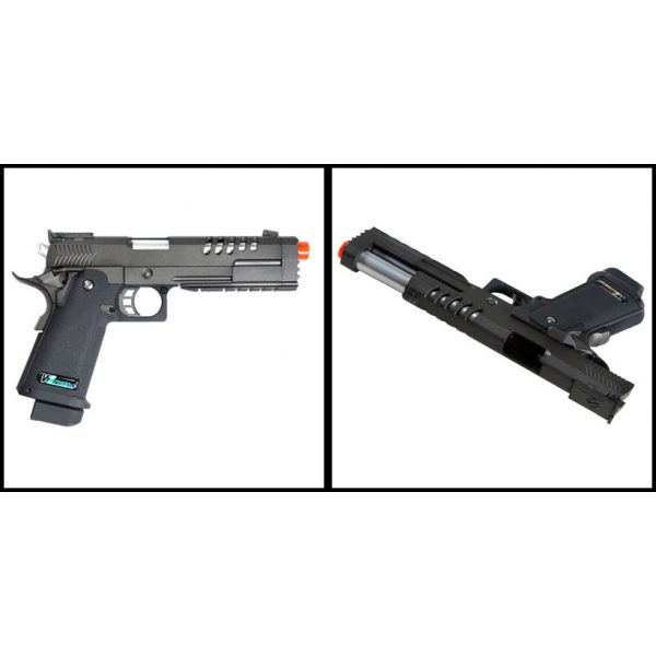 See Airsoft Pistol 2 Green Gas TSD Caspian WE Hi-Capa 5.1K-TAC Pistol FPS-400 Full Metal, Blowback Airsoft Gun