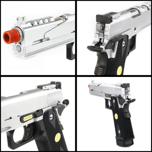 See Airsoft Pistol 2 Green Gas WE 404S 5.1 Blowback Pistol FPS-370 Airsoft Gun