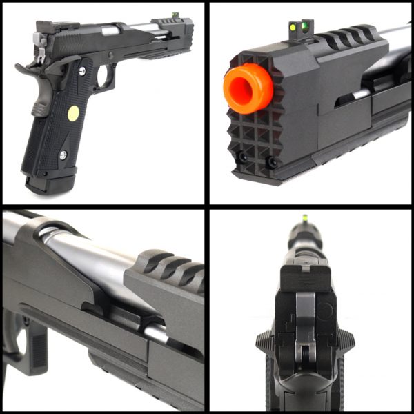 See Airsoft Pistol 2 Green Gas WE Dragon 404L 5.1 Blowback Pistol FPS-385 Airsoft Gun