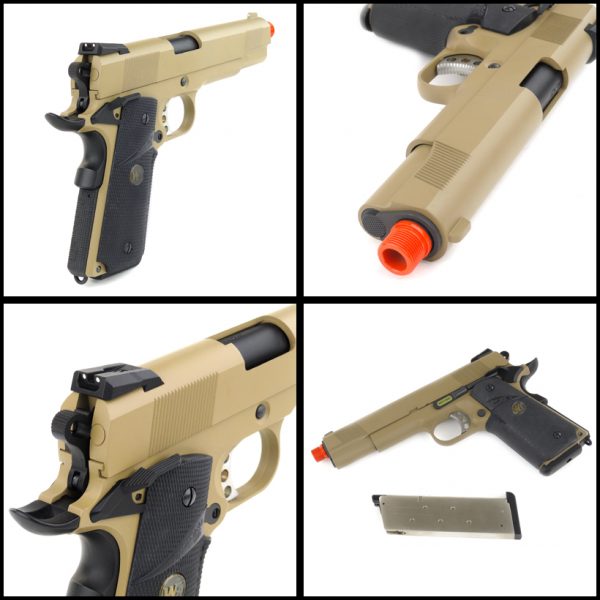 See Airsoft Pistol 2 Green Gas WE M.E.U. 412TW Blowback Pistol FPS-390 Airsoft Gun