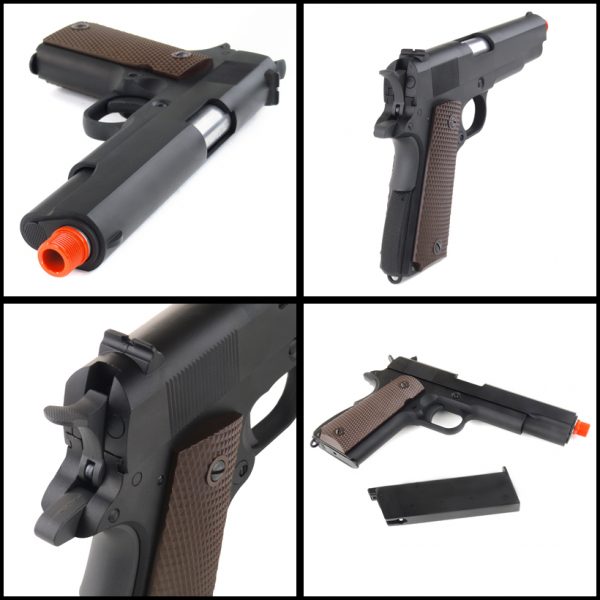 See Airsoft Pistol 2 Green Gas WE M1911 409 Blowback Pistol FPS-400 Airsoft Gun