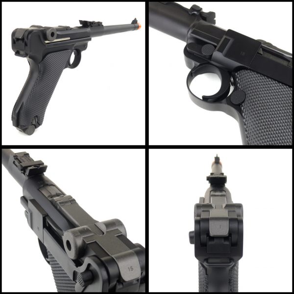 See Airsoft Pistol 2 Green Gas WE P08 408L Blowback Pistol FPS-400 Airsoft Gun