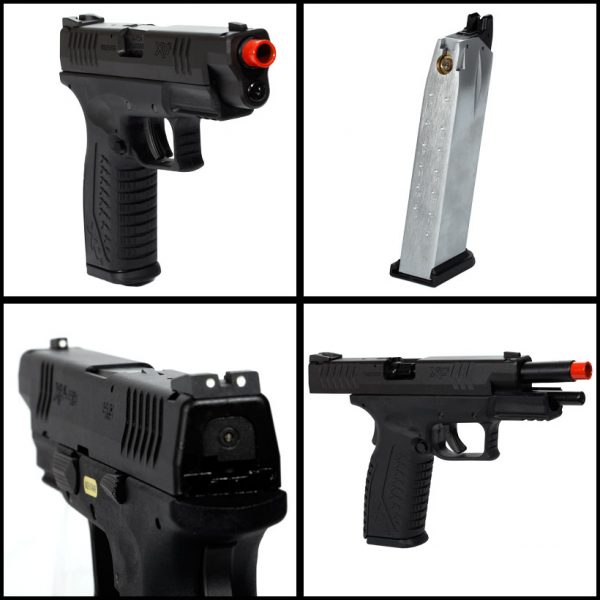 See Airsoft Pistol 2 Green Gas WE Xtreme Duty XOM FPS-315 Blowback Airsoft Pistol