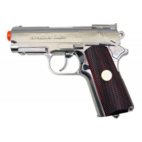 See Airsoft Pistol 1 Refurbished CO2 WG Mini Tactical Silver Pistol FPS-500 Full Metal Airsoft Gun