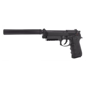 See Airsoft Pistol 1 TSD Tactical Green Gas M9 Spec Ops Pistol FPS-450 Blowback, Silencer Airsoft Gun