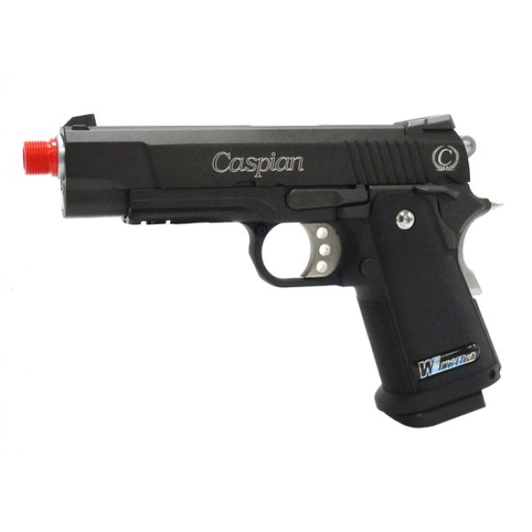 See Airsoft Pistol 1 WE Green Gas 1911 Style Pistol FPS-300, Blowback, Heavyweight Airsoft Gun (Black)