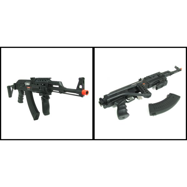See Airsoft Rifle 2 CYMA Electric AK47 Rifle FPS-380 Side Fold Stock, Folding Forefrip Airsoft Gun