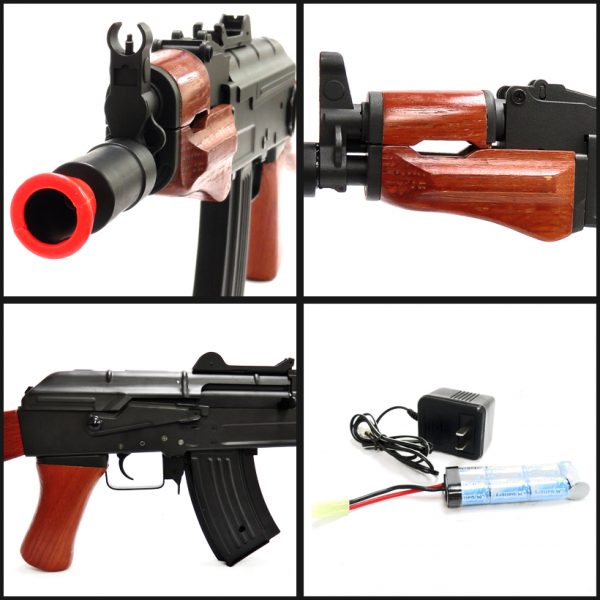 See Airsoft Rifle 2 CYMA Electric AKS 74U Real Wood Metal Assault Rifle FPS 390 Airsoft Gun