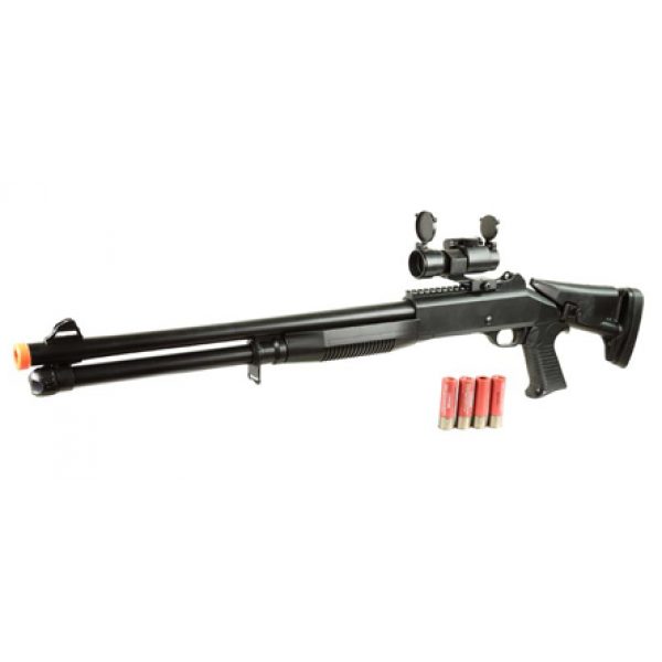 See Airsoft Gun Sight 1 Refurbished Spring M186A Pump Action Shotgun FPS-450 Red Dot Sight, Collapsible Stock Airsoft Gun