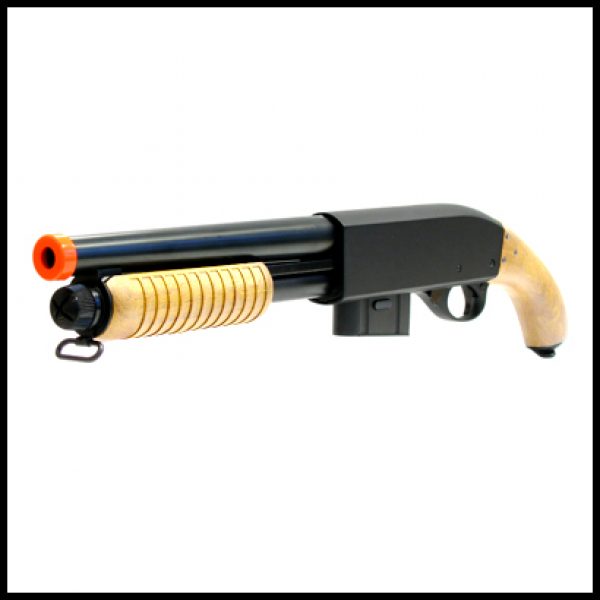 See Airsoft Gun Sight 2 Refurbished Spring Metal Sawed Off M3000 Shotgun FPS-450 Real Wood Airsoft Gun