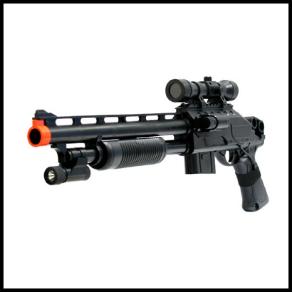 See Airsoft Gun Sight 2 Refurbished Spring Tactical Shotgun FPS-320 Airsoft Gun