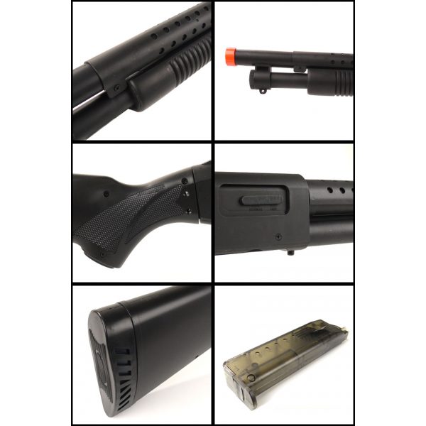See Airsoft Shotgun 2 Spring CSI AGM003A Full Stock Shotgun FPS-390 Airsoft Gun
