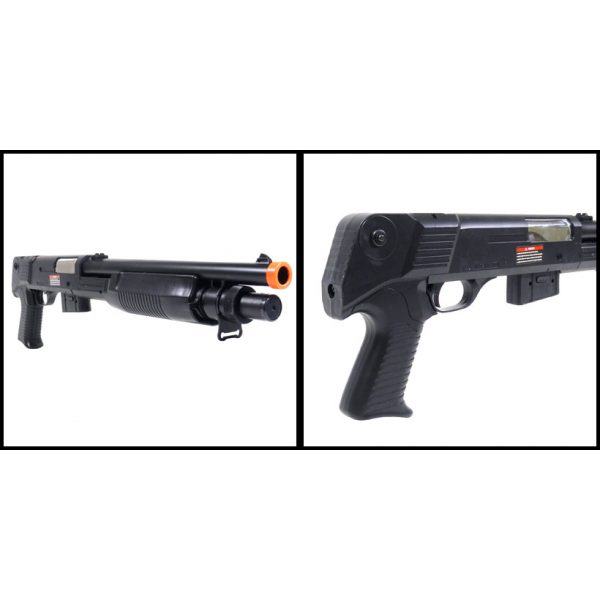 See Airsoft Shotgun 2 Spring JT-3 Shorty Tactical Shotgun FPS-300 Airsoft Gun