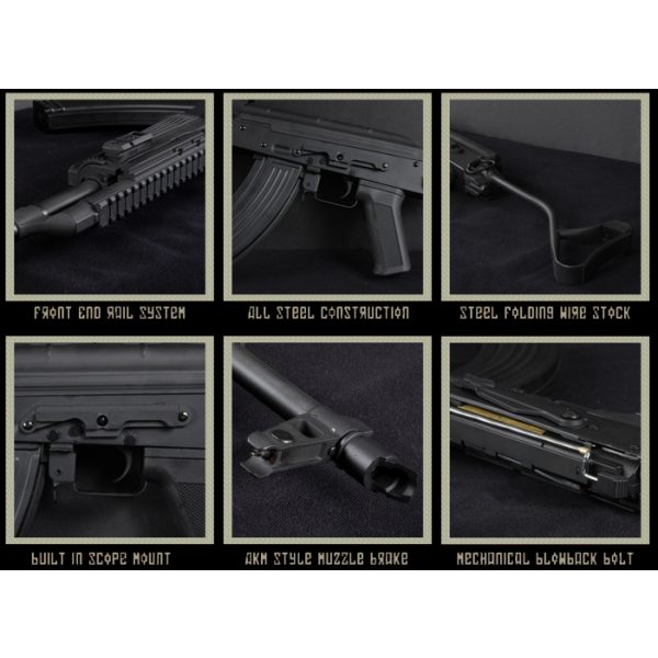 See Airsoft Rifle 2 CYMA Electric Tactical AK47 Full Metal Assault Rifle FPS-450 Folding Stock Airsoft Gun