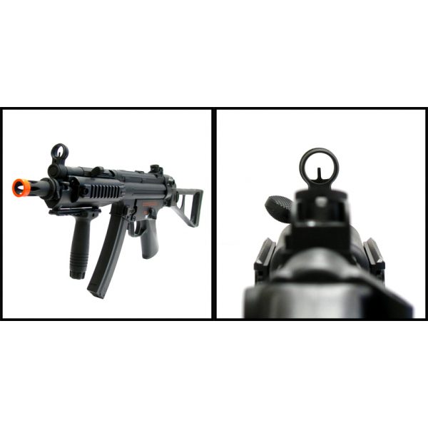 See Airsoft Rifle 2 CYMA Electric Tactical MP5A2 Submachine Gun FPS-395 Folding Stock, Fore Grip Airsoft Gun