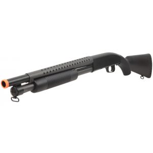 See Airsoft Shotgun 1 Spring Pump Riot Shotgun Remington 870 FPS-250, Pistol Grip, Laser, Red Dot Airsoft Gun