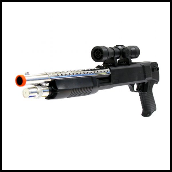 See Airsoft Shotgun 2 Spring Spec Ops. Pistol Grip Shotgun FPS-350 Airsoft Gun