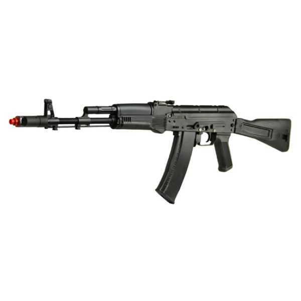 See Airsoft Rifle 1 D-Boy Electric Full Metal AK74M Rifle FPS-400 Compensator, Folding Stock Airsoft Gun