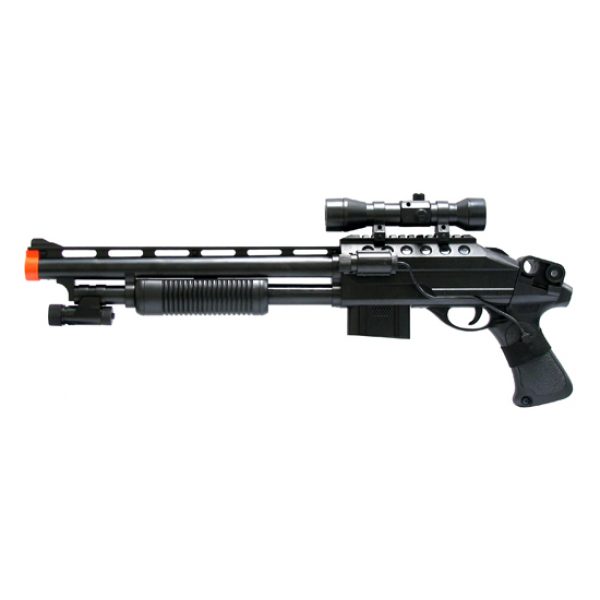 See Airsoft Shotgun 1 Spring Tactical Shotgun FPS-320 Laser, Flashlight Airsoft Gun