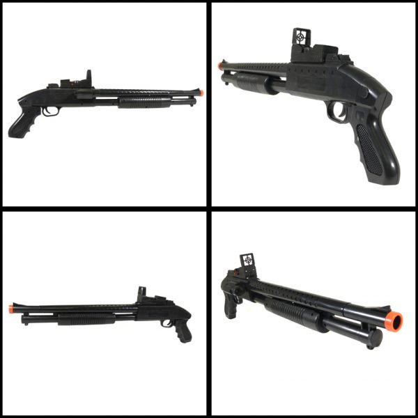 See Airsoft Shotgun 2 Spring UK Arms M590 Shotgun FPS-340 Airsoft Gun