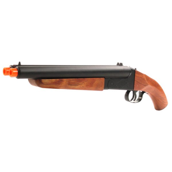 See Airsoft Shotgun 2 Green Gas HS Double Barrel Shot Gun FPS-420 Full Metal, Real Wood Airsoft Gun