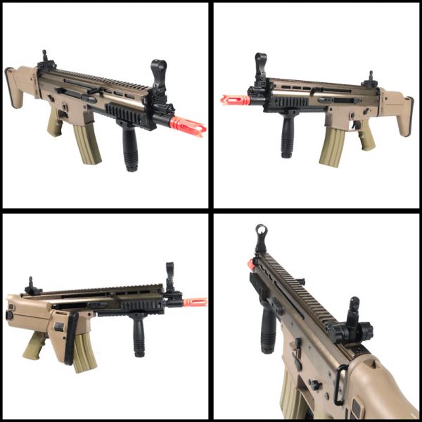 See Airsoft Rifle 2 D-Boys MK16-L Rifle Tan FPS-420 Electric Airsoft Gun