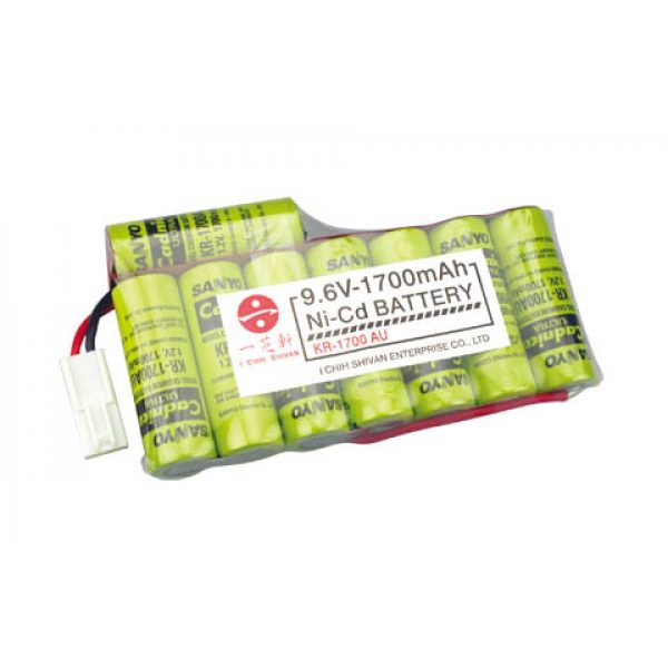 See Airsoft Battery 1 ICS 9.6V 1700mAh NiCd Small Type Airsoft Battery