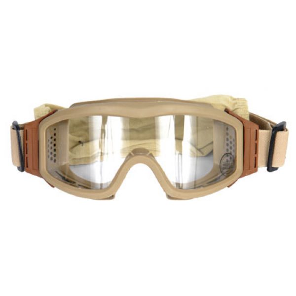 See Airsoft Mask 1 Lancer Tactical Tan CA-201T Airsoft Safety Goggles with Clear Lens