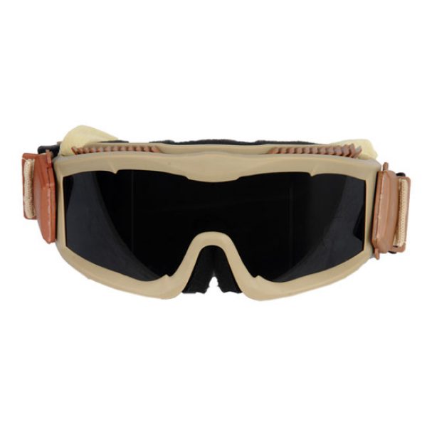 See Airsoft Mask 1 Lancer Tactical Tan CA-223T Airsoft Safety Goggles with 3 Lenses