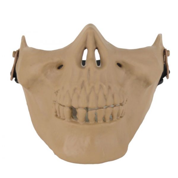 See Airsoft Mask 1 Tan Skull Airsoft Half Mask