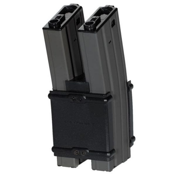 See Airsoft Magazine 1 G&G M4 & M16 900 Round Electric Auto Wind Double Magazine Black