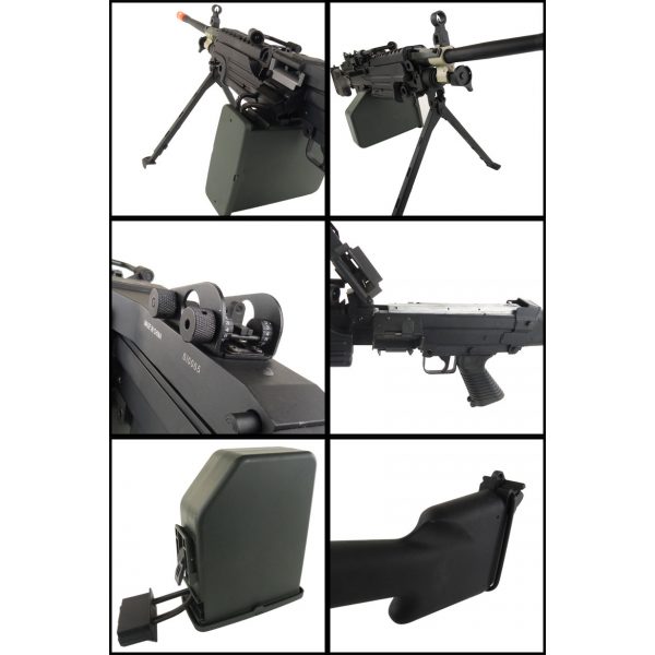 See Airsoft Rifle 2 Electric A&K M249 MKII FPS-360 Airsoft SAW Machine Gun
