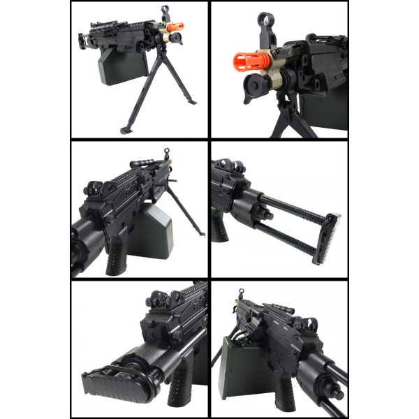 See Airsoft Rifle 2 Electric A&K M249 Para FPS-380 Airsoft SAW Machine Gun