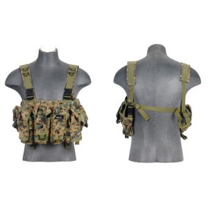 See Airsoft BB 1 Lancer Tactical Woodland Digital Marpat CA-308D AK Airsoft Chest Rig