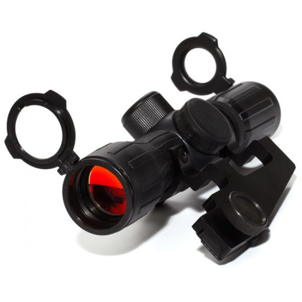 See Airsoft BB 1 NcStar Compact Rubber Coated 4x30E Red & Green Illuminated Reticle Airsoft Scope