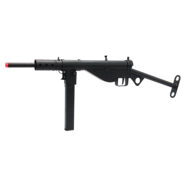 See Airsoft Rifle 1 Electric AGM MP-058 WW2 British Sten Rifle FPS-415 Full Metal, Adjustable Magazine Location Airsoft Gun
