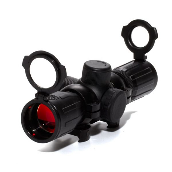 See Airsoft Gun Sight 1 NcStar SECRR430R 4x30E Red & Green Illuminated Rangefinder Airsoft Scope