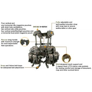 See Airsoft Accessory 1 UTG V746G Web Tactical Vest, Airsoft Gun Accessory, OD Green