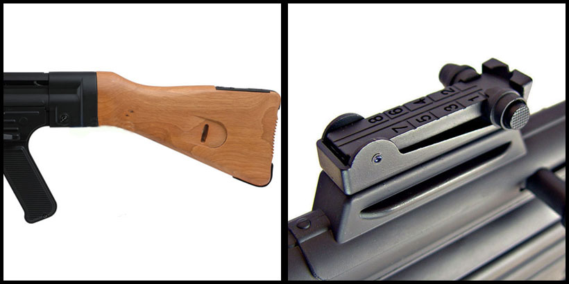 See Airsoft Rifle 2 Electric AGM MP44 WW2 Rifle FPS-430 Full Metal, Real Wood Airsoft Gun
