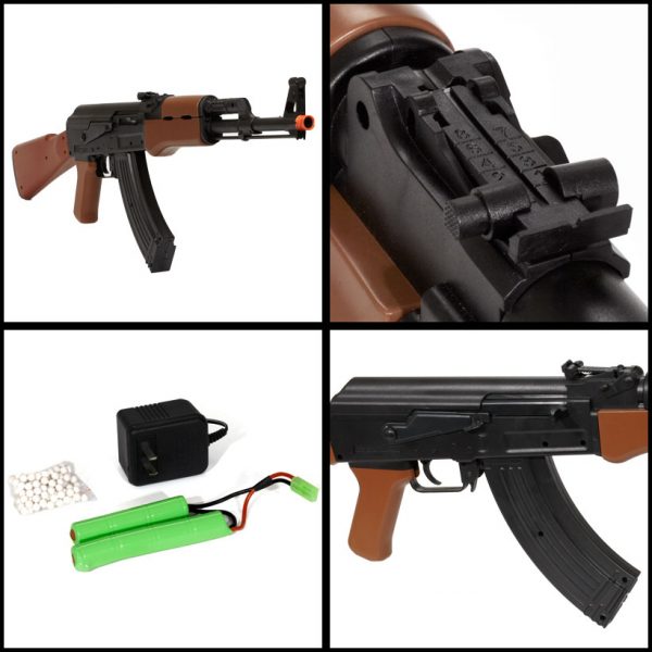 See Airsoft Rifle 2 Electric AK-47 FPS-255 Full Stock Airsoft Rifle