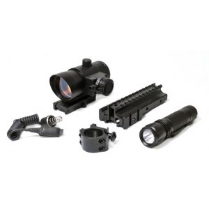 See Airsoft Accessory 1 NcStar Tactical Triple Threat Scope, Laser & Flashlight Airsoft Combo
